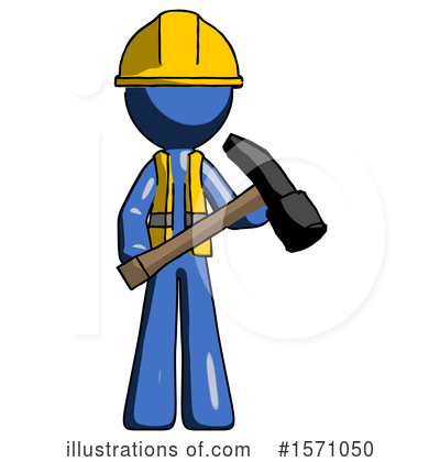 Royalty-Free (RF) Blue Design Mascot Clipart Illustration by Leo Blanchette - Stock Sample #1571050