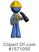 Blue Design Mascot Clipart #1571050 by Leo Blanchette