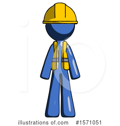 Royalty-Free (RF) Blue Design Mascot Clipart Illustration by Leo Blanchette - Stock Sample #1571051