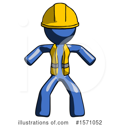 Royalty-Free (RF) Blue Design Mascot Clipart Illustration by Leo Blanchette - Stock Sample #1571052