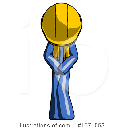 Royalty-Free (RF) Blue Design Mascot Clipart Illustration by Leo Blanchette - Stock Sample #1571053