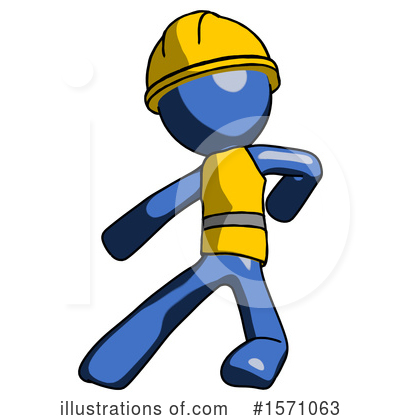 Royalty-Free (RF) Blue Design Mascot Clipart Illustration by Leo Blanchette - Stock Sample #1571063