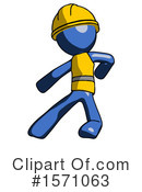 Blue Design Mascot Clipart #1571063 by Leo Blanchette