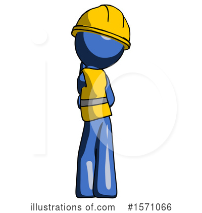 Royalty-Free (RF) Blue Design Mascot Clipart Illustration by Leo Blanchette - Stock Sample #1571066