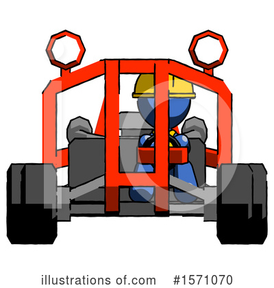 Royalty-Free (RF) Blue Design Mascot Clipart Illustration by Leo Blanchette - Stock Sample #1571070