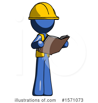 Royalty-Free (RF) Blue Design Mascot Clipart Illustration by Leo Blanchette - Stock Sample #1571073
