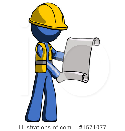 Royalty-Free (RF) Blue Design Mascot Clipart Illustration by Leo Blanchette - Stock Sample #1571077