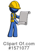 Blue Design Mascot Clipart #1571077 by Leo Blanchette