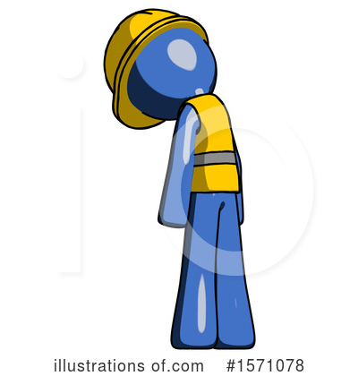 Royalty-Free (RF) Blue Design Mascot Clipart Illustration by Leo Blanchette - Stock Sample #1571078