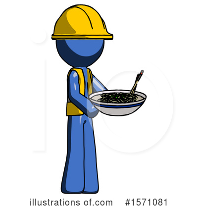 Royalty-Free (RF) Blue Design Mascot Clipart Illustration by Leo Blanchette - Stock Sample #1571081