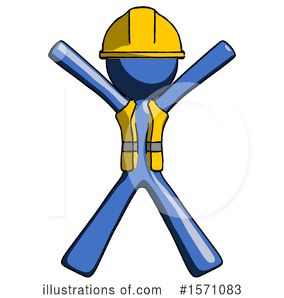 Royalty-Free (RF) Blue Design Mascot Clipart Illustration by Leo Blanchette - Stock Sample #1571083