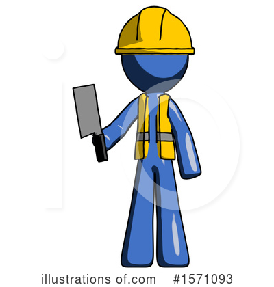 Royalty-Free (RF) Blue Design Mascot Clipart Illustration by Leo Blanchette - Stock Sample #1571093