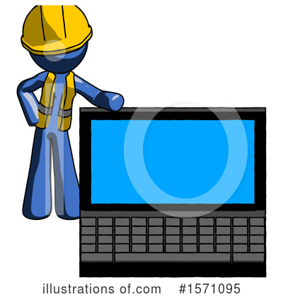 Royalty-Free (RF) Blue Design Mascot Clipart Illustration by Leo Blanchette - Stock Sample #1571095