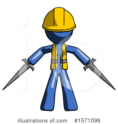 Royalty-Free (RF) Blue Design Mascot Clipart Illustration by Leo Blanchette - Stock Sample #1571096