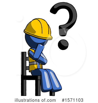 Royalty-Free (RF) Blue Design Mascot Clipart Illustration by Leo Blanchette - Stock Sample #1571103