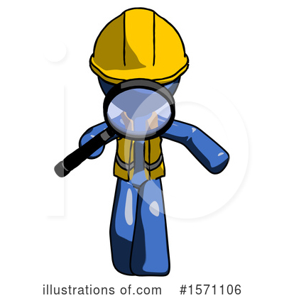 Royalty-Free (RF) Blue Design Mascot Clipart Illustration by Leo Blanchette - Stock Sample #1571106