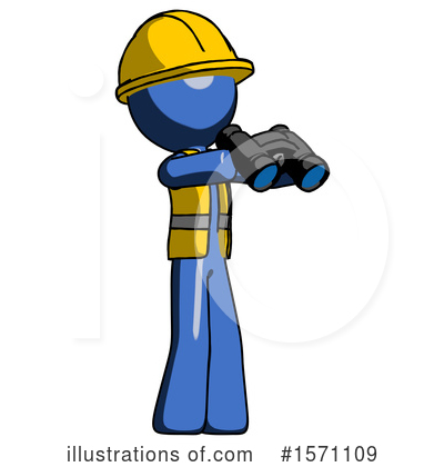 Royalty-Free (RF) Blue Design Mascot Clipart Illustration by Leo Blanchette - Stock Sample #1571109