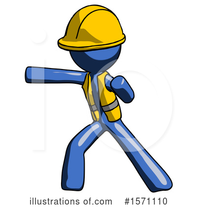 Royalty-Free (RF) Blue Design Mascot Clipart Illustration by Leo Blanchette - Stock Sample #1571110