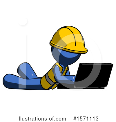 Royalty-Free (RF) Blue Design Mascot Clipart Illustration by Leo Blanchette - Stock Sample #1571113