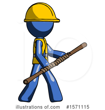 Royalty-Free (RF) Blue Design Mascot Clipart Illustration by Leo Blanchette - Stock Sample #1571115