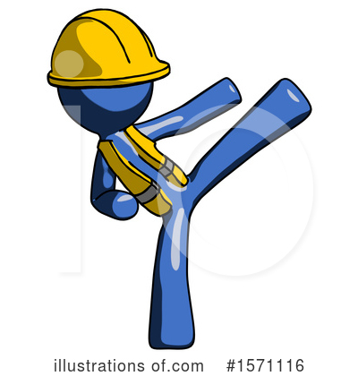 Royalty-Free (RF) Blue Design Mascot Clipart Illustration by Leo Blanchette - Stock Sample #1571116