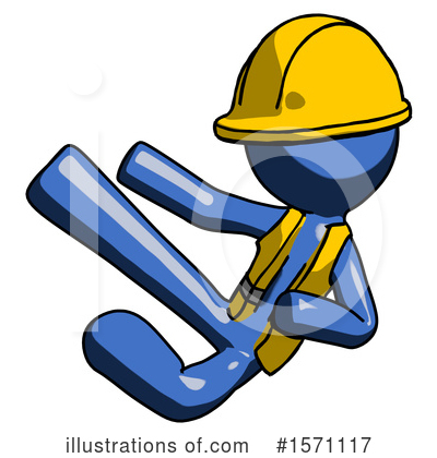Royalty-Free (RF) Blue Design Mascot Clipart Illustration by Leo Blanchette - Stock Sample #1571117
