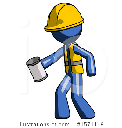 Royalty-Free (RF) Blue Design Mascot Clipart Illustration by Leo Blanchette - Stock Sample #1571119