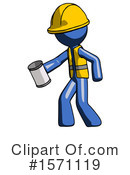 Blue Design Mascot Clipart #1571119 by Leo Blanchette