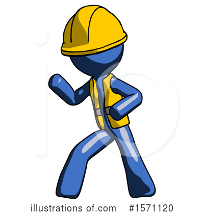 Royalty-Free (RF) Blue Design Mascot Clipart Illustration by Leo Blanchette - Stock Sample #1571120