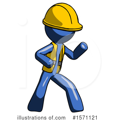 Royalty-Free (RF) Blue Design Mascot Clipart Illustration by Leo Blanchette - Stock Sample #1571121