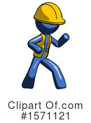 Blue Design Mascot Clipart #1571121 by Leo Blanchette