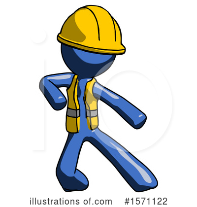 Royalty-Free (RF) Blue Design Mascot Clipart Illustration by Leo Blanchette - Stock Sample #1571122