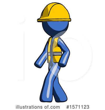Royalty-Free (RF) Blue Design Mascot Clipart Illustration by Leo Blanchette - Stock Sample #1571123
