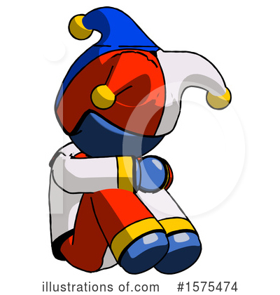 Royalty-Free (RF) Blue Design Mascot Clipart Illustration by Leo Blanchette - Stock Sample #1575474