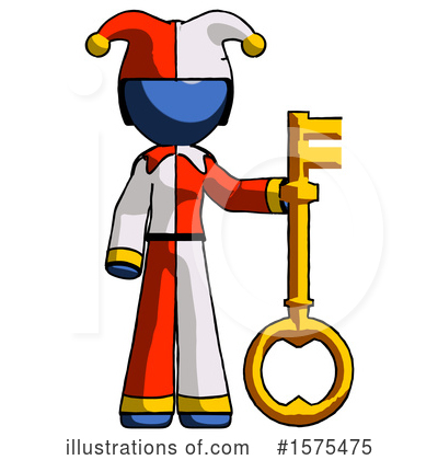Royalty-Free (RF) Blue Design Mascot Clipart Illustration by Leo Blanchette - Stock Sample #1575475