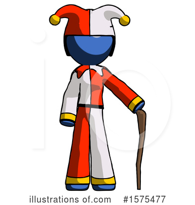 Royalty-Free (RF) Blue Design Mascot Clipart Illustration by Leo Blanchette - Stock Sample #1575477