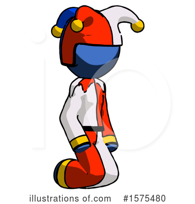 Royalty-Free (RF) Blue Design Mascot Clipart Illustration by Leo Blanchette - Stock Sample #1575480