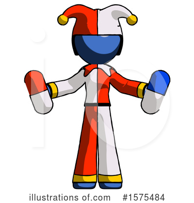Royalty-Free (RF) Blue Design Mascot Clipart Illustration by Leo Blanchette - Stock Sample #1575484