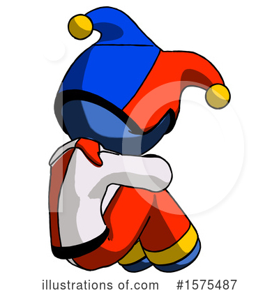 Royalty-Free (RF) Blue Design Mascot Clipart Illustration by Leo Blanchette - Stock Sample #1575487