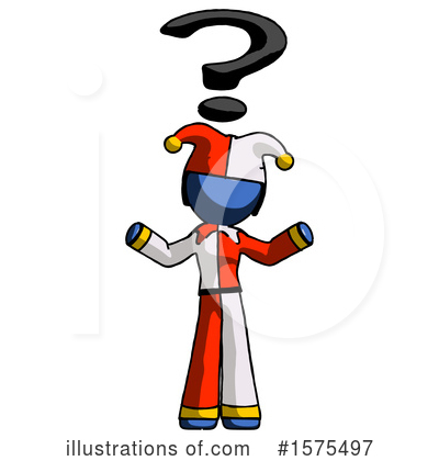 Royalty-Free (RF) Blue Design Mascot Clipart Illustration by Leo Blanchette - Stock Sample #1575497