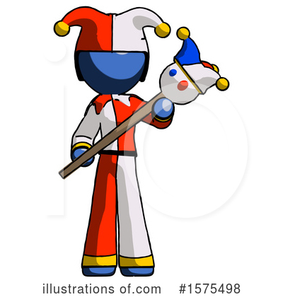 Royalty-Free (RF) Blue Design Mascot Clipart Illustration by Leo Blanchette - Stock Sample #1575498