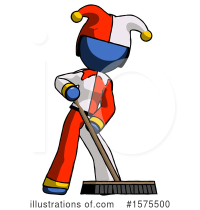 Royalty-Free (RF) Blue Design Mascot Clipart Illustration by Leo Blanchette - Stock Sample #1575500