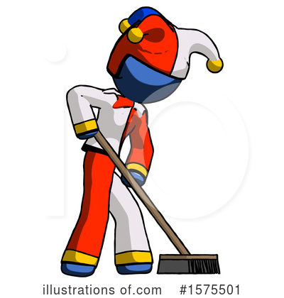 Royalty-Free (RF) Blue Design Mascot Clipart Illustration by Leo Blanchette - Stock Sample #1575501