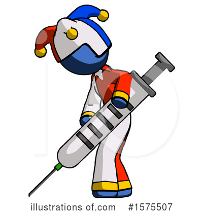 Royalty-Free (RF) Blue Design Mascot Clipart Illustration by Leo Blanchette - Stock Sample #1575507