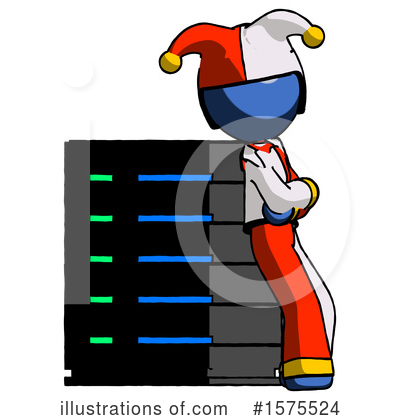 Royalty-Free (RF) Blue Design Mascot Clipart Illustration by Leo Blanchette - Stock Sample #1575524