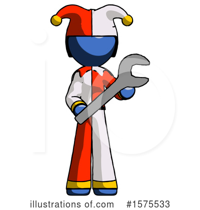 Royalty-Free (RF) Blue Design Mascot Clipart Illustration by Leo Blanchette - Stock Sample #1575533