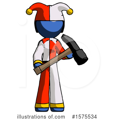 Royalty-Free (RF) Blue Design Mascot Clipart Illustration by Leo Blanchette - Stock Sample #1575534
