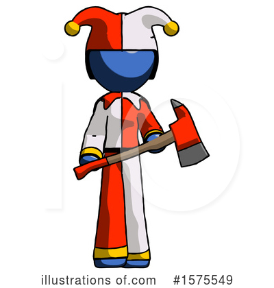 Royalty-Free (RF) Blue Design Mascot Clipart Illustration by Leo Blanchette - Stock Sample #1575549