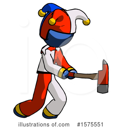Royalty-Free (RF) Blue Design Mascot Clipart Illustration by Leo Blanchette - Stock Sample #1575551
