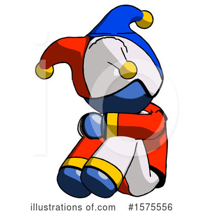 Royalty-Free (RF) Blue Design Mascot Clipart Illustration by Leo Blanchette - Stock Sample #1575556